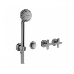 Fantini Icona Classic Смеситель для душа, встроенный, на 2 источника, без излива, с ручн.душем, (наружняя часть), цвет: хром