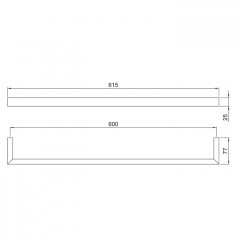 Fantini Linea Полотенцедержатель 600мм, цвет: черный матовый