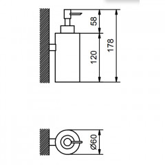 Fantini Young Дозатор для жидкого мыла, цвет Matt British Gold PVD