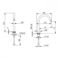 Fantini NOSTROMO Излив смесителя для раковины , цвет: хром