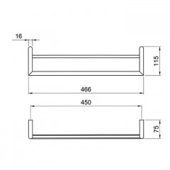 Fantini Young Полотенцедержатель 450мм, цвет: хром