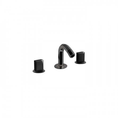 Fantini Venezia Смеситель для биде, 3 отв., с донным клапаном, излив 120мм, цвет: Matt Gun Metal PVD