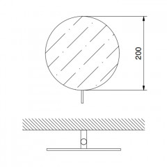 Fantini Young Зеркло косметическое настенное круглое 20 см, отделка матовая натуральная сталь
