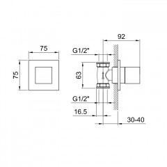 Fantini AR/38 Запорный вентиль, 1/2", цвет: хром