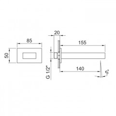 Fantini AR/38 Излив для ванны, настенный, цвет: хром