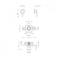 Fantini Внутренняя часть смесителя для душа, 1 источник, 1/2" (со склада продаем с внешними частями)