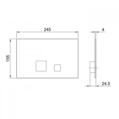 Fantini AF/21 Клавиша смыва для GEBERIT SIGMA8, SIGMA12, цвет черный матовый