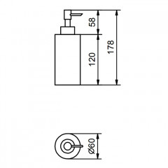 Fantini Young Дозатор для жидкого мыла, настольный, цвет хром
