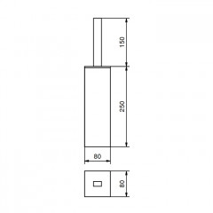 Fantini Linea Ершик напольный , цвет: хром
