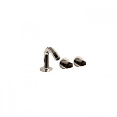Fantini Venezia Смеситель для биде, 1 отв., с донным клапаном, излив 120мм, цвет: Nickel PVD