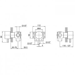 Fantini Внутренняя часть смесителя для душа, 1 источник, 1/2''