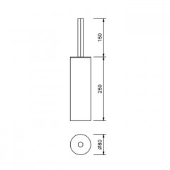 Fantini Venezia Ершик напольный, цвет: хром