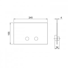 Fantini AF/21 Клавиша смыва для GEBERIT SIGMA8, SIGMA12, цвет черный матовый