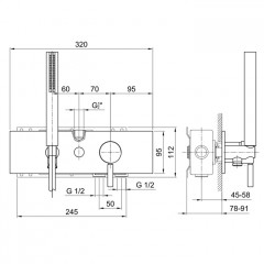 Fantini Nostromo Смеситель для душа, встраиваемый, (наружняя часть), цвет: нержавеющая сталь