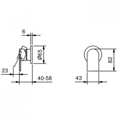 Fantini Mare Смеситель для душа, встраиваемый, на 1 источник, (наружняя часть), цвет: хром