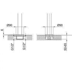 Fantini Внутренняя часть напольного смесителя, 1/2''