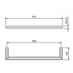 Fantini Venezia Полотенцедержатель 450мм, цвет: Matt Gun Metal PVD
