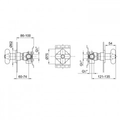 Fantini I Balocchi Переключатель источника, 1/2'', цвет: белый матовый