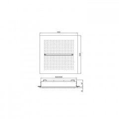 Fantini Acqua Zone Dream Верхний душ 530х530 мм, потолочный, ,Дождь, Ливень,цвет: черный матовый