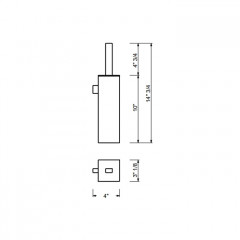 FANTINI LINEA Ершик для унитаза, настенный, матовая натуральная сталь