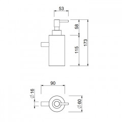 Fantini Young Дозатор для жидкого мыла, настенный, отделка матовая натуральная сталь