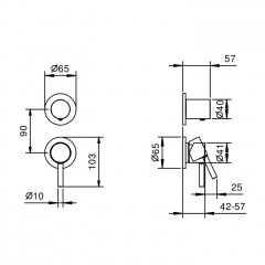 Fantini NOSTROMO Встраиваемый Смесители для душа наружная часть, цвет: хром