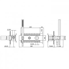 Fantini Внутренняя часть смесителя для душа, переключатель на 2 источника, 3/4", цвет: хром
