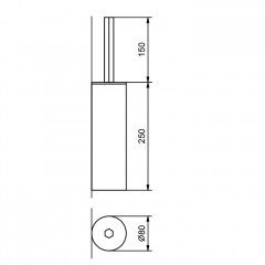 Fantini Venezia Ершик для унитаза, настенный, цвет хром