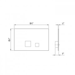 FANTINI Кнопка смыва с 2 квадратными клавишами, подходит для GEBERIT SIGMA8, SIGMA12, цвет Matt Copper PVD