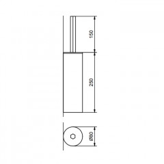 Fantini Venezia Ершик для унитаза, настенный, цвет Matt Copper PVD
