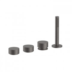 Fantini AF/21 Смеситель на борт ванны, 4 отв., без излива, цвет: Matt Gun Metal PVD