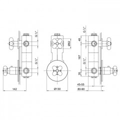 Fantini I Balocchi Встраиваемый термостат для душа на 1 источник, 3/4", (наружняя часть), цвет: белый матовый