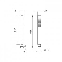 Fantini Mint Ручная лейка, цвет: хром