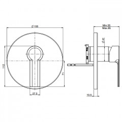 Fima Carlo Frattini Mast Смеситель для душа, встраиваемый, цвет: золото