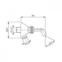 FIMA|Carlo Frattini Wellness Держатель ручного душа с выпуском, цвет хром