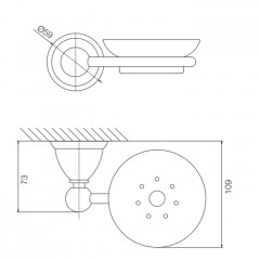 Fima Carlo Frattini Accessori Мыльница, подвесная, цвет: золото
