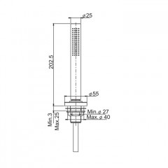 FIMA|Carlo Frattini Wellness Душевой комплект на борт ванны, с ручным душем, держателем и шлангом 1500 мм., цвет хром