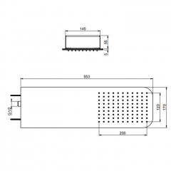 FIMA|Carlo Frattini Wellness Верхний душ 553х170 мм., настенного монтажа, цвет хром