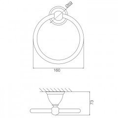 FIMA|Carlo Frattini Style Полотенцедержатель кольцо, цвет хром