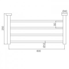 FIMA|Carlo Frattini Rotola Полотенцедержатель/полка 600 мм., цвет хром