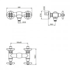FIMA|Carlo Frattini Olivia Смеситель для душа внешнего монтажа, цвет хром