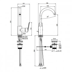 Fima Carlo Frattini Spot Смеситель для раковины, на 1 отв., с донным клапано, цвет: хром