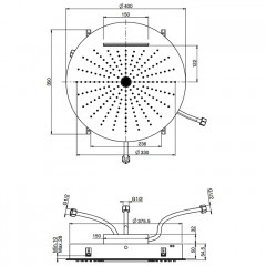 Fima Carlo Frattini Soffioni Верхний душ 40см., 3 режима, потолочный, цвет: хром