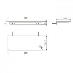 FIMA|Carlo Frattini SWITCH Полка 300 мм., белый мрамор