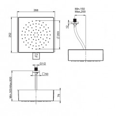 FIMA|Carlo Frattini Wellness Дополнительный модуль "дождь" для F2993, передвижной, цвет хром
