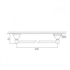 Fima Carlo Frattini Accessori Полотенцедержатель 40см., подвесной, цвет: золото