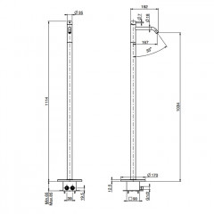 Fima Carlo Frattini Spillo Up Смеситель для раковины, напольный, цвет: чёрный матовый