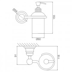 FIMA|Carlo Frattini Victory Диспенсер для жидкого мыла, стеклянный, цвет хром
