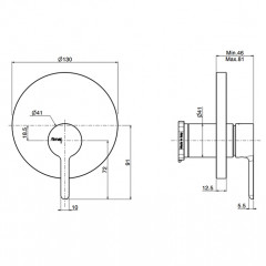Fima Carlo Frattini Snap Смеситель для душа, встраиваемый, цвет: хром