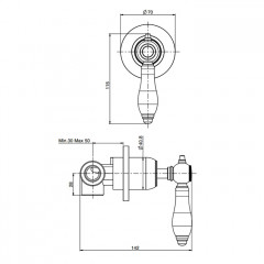 Fima Carlo Frattini Herend Переключатель потоков, на 2 выхода, цвет: золото